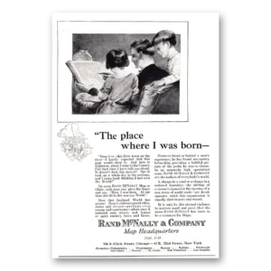1924 Rand McNally Print Ad | Was Born