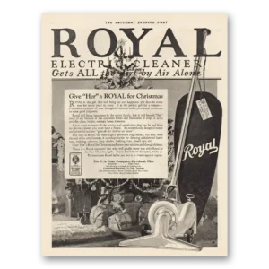 1924 Royal Electric Cleaner Print Ad | Christmas