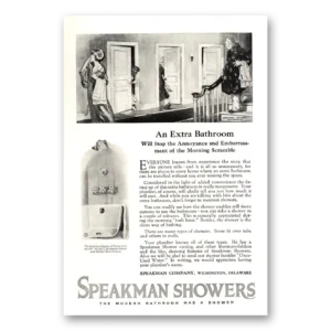 1924 Speakman Showers Print Ad | Extra Bathroom