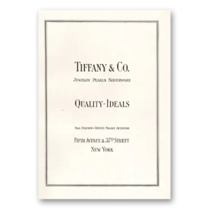 1924 Tiffany & Co Print Ad | Jewelry Pearls