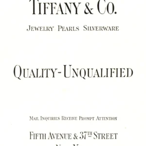 1924 Tiffany & Co Print Ad | Quality Unqualified