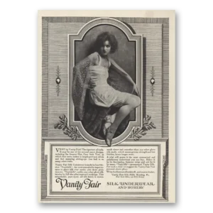 1924 Vanity Fair Undergarments Print Ad | Silk Underwear