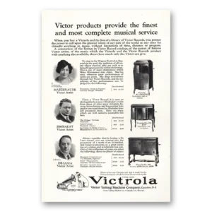 1924 Victrola Print Ad | Matzenauer Zimbalist