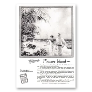 1924 Whitmans Chocolates Print Ad | Pleasure Island