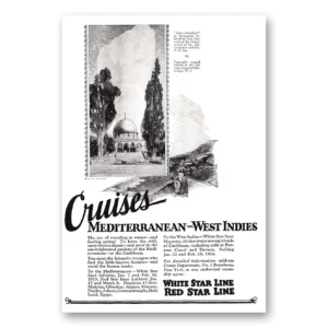 1924 White Star Line Print Ad | Jerusalem
