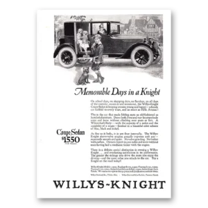 1924 Willys Knight Print Ad | Memorable Days