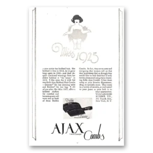 1925 Ajax Combs Print Ad | Miss 1925