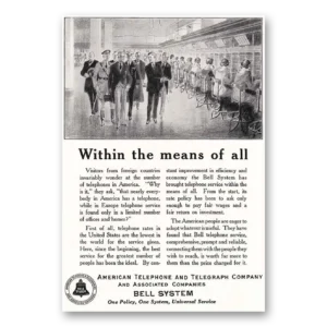 1925 American Telephone Print Ad | Within Means All