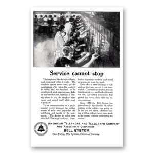 1925 American Telephone Print Ad | Cannot Stop