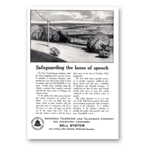 1925 American Telephone Print Ad | Lanes Speech
