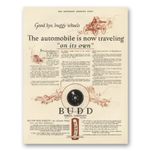 1925 Budd Wheel Company Print Ad | Buggy Wheels