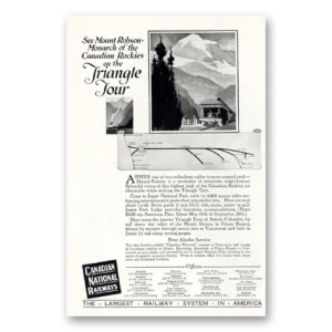 1925 Canadian National Railways Print Ad | Mount Robson