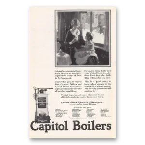 1925 Capitol Boilers Print Ad | Real Home