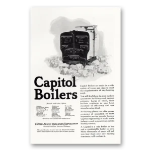 1925 Capitol Boilers Print Ad | Wide Variety