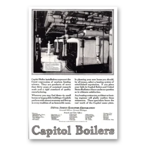 1925 Capitol Boilers Print Ad | Womens Athletic Club