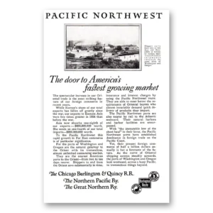 1925 Burlington Route Print Ad | Growing Market