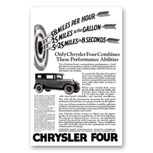 1925 Chrysler Four Print Ad | 58 Miles
