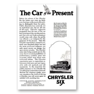 1925 Chrysler Six Print Ad | Car Present