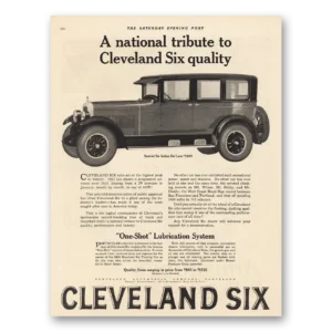 1925 Cleveland Six Automobile Print Ad | National Tribune