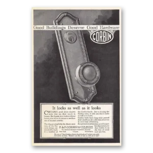 1925 P & F Corbin Print Ad | Locks Well