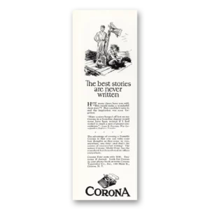 1925 Corona Typewriter Print Ad | Best Stories