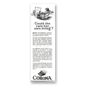 1925 Corona Typewriter Print Ad | Own Living