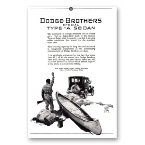 1925 Dodge Sedan Print Ad | Aristocrat Canoe