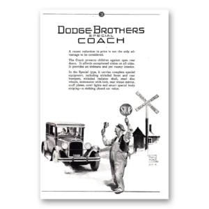 1925 Dodge Coach Print Ad | Crossing Guard