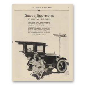 1925 Dodge Type A Sedan Print Ad | Growing Preference