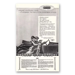 1925 DuPont Duco Print Ad | Unlike Anything