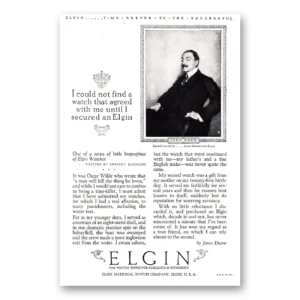 1925 Elgin Watch Print Ad | John Drew