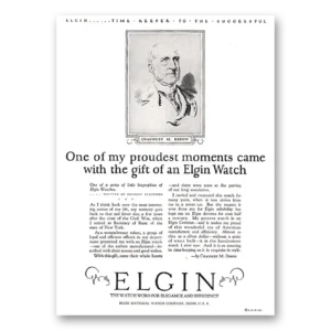 1925 Elgin Watch Print Ad | Chauncey M Depew