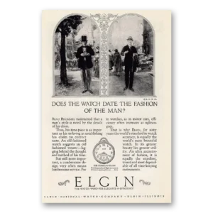 1925 Elgin Watch Print Ad | Date Fashion Man