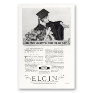1925 Elgin Watch Print Ad | Most Wonderful