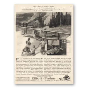 1925 Elliott Fisher Accounting Machine Print Ad | Instant Knowledge