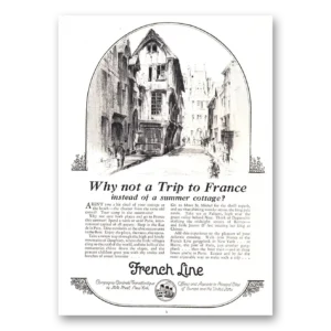 1925 French Line Print Ad | Why Not