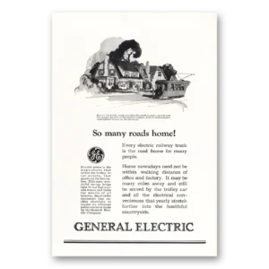 1925 General Electric Print Ad | Ge So Many Roads