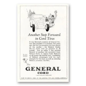 1925 General Tire Print Ad | Cord Tires