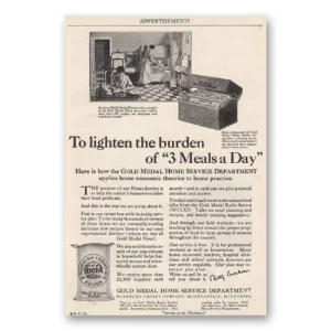 1925 Gold Medal Flour Print Ad | Home Service