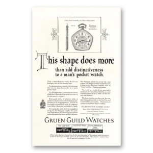 1925 Gruen Watch Print Ad | This Shape