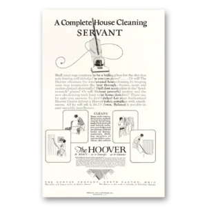 1925 Hoover Vacuum Print Ad | Cleaning Servant