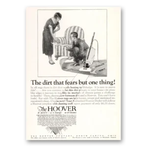 1925 Hoover Vacuum Print Ad | Dirt Fears