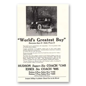 1925 Hudson Motor Car Print Ad | Everyone Says