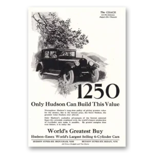1925 Hudson Motor Car Print Ad | Only Hudson