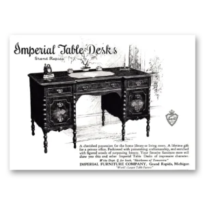 1925 Imperial Furniture Print Ad | Table Desks