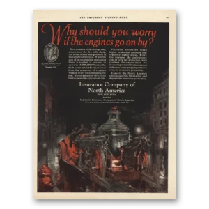 1925 Insurance Company North America INA Print Ad | Should You Worry