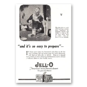 1925 Jell-O Print Ad | Easy To Prepare