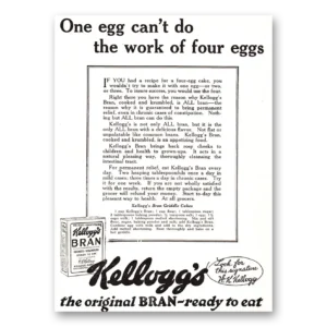 1925 Kelloggs All Bran Cereal Print Ad | One Egg