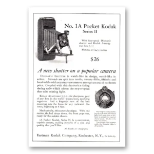 1925 Kodak Pocket Camera Print Ad | No 1a