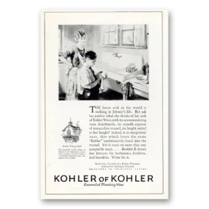 1925 Kohler Print Ad | Finest Sink